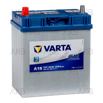 Автомобильный аккумулятор Varta Blue Dynamic A15 40L 330A 187x127x227(540127033)