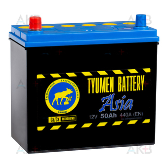 Автомобильный аккумулятор Tyumen Battery Asia 50 Ач прям. пол. 410A (238x129x227)