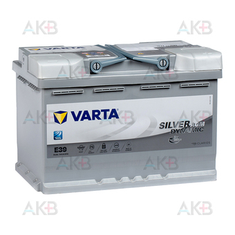 Varta Silver Dynamic AGM E39 (A7) 70R (Start-Stop) 760A 278x175x190