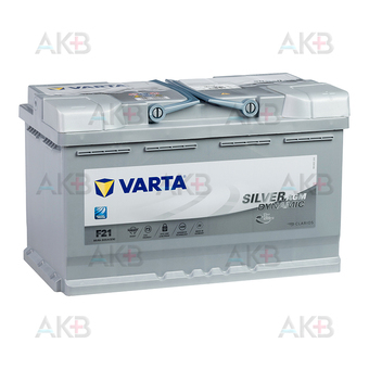 Автомобильный аккумулятор Varta Silver Dynamic AGM F21 (A6) 80R (Start-Stop) 800A 315x175x190