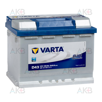 Автомобильный аккумулятор Varta Blue Dynamic D43 60L 540A 242x175x190 (560127054)
