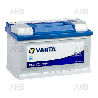 Varta Blue Dynamic E43 72R 680A 278x175x175