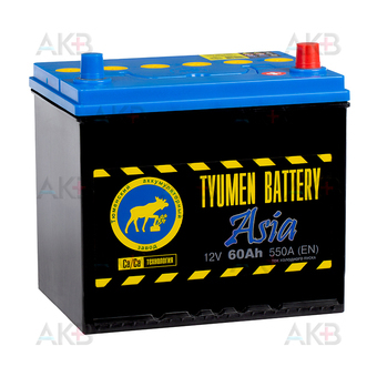 Автомобильный аккумулятор Tyumen Battery Asia 60 Ач обр. пол. 550A (232x173x225)
