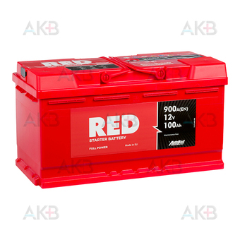 Автомобильный аккумулятор Red 100R (900A 353x175x190)