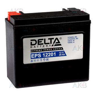 Delta EPS 12201, 12V 18Ah, 260А (176x87x154) YTX20L-BS NANO-GEL