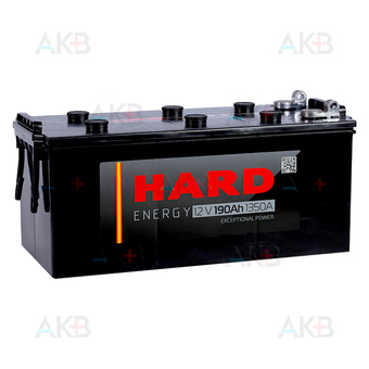 Автомобильный аккумулятор HARD 190 Ач 1350A п.п. болт (518х228х238) calcium plus