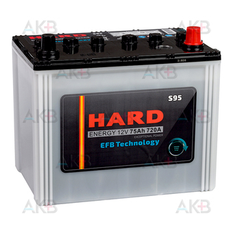 Автомобильный аккумулятор HARD EFB S95 75 Ah 720A (260x170x225) обратная полярность