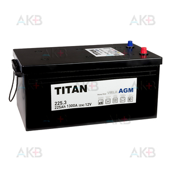 Автомобильный аккумулятор TITAN AGM 225 Ач 1250А обр. пол. (515x278x248) 6СТ-225.3 VRLA