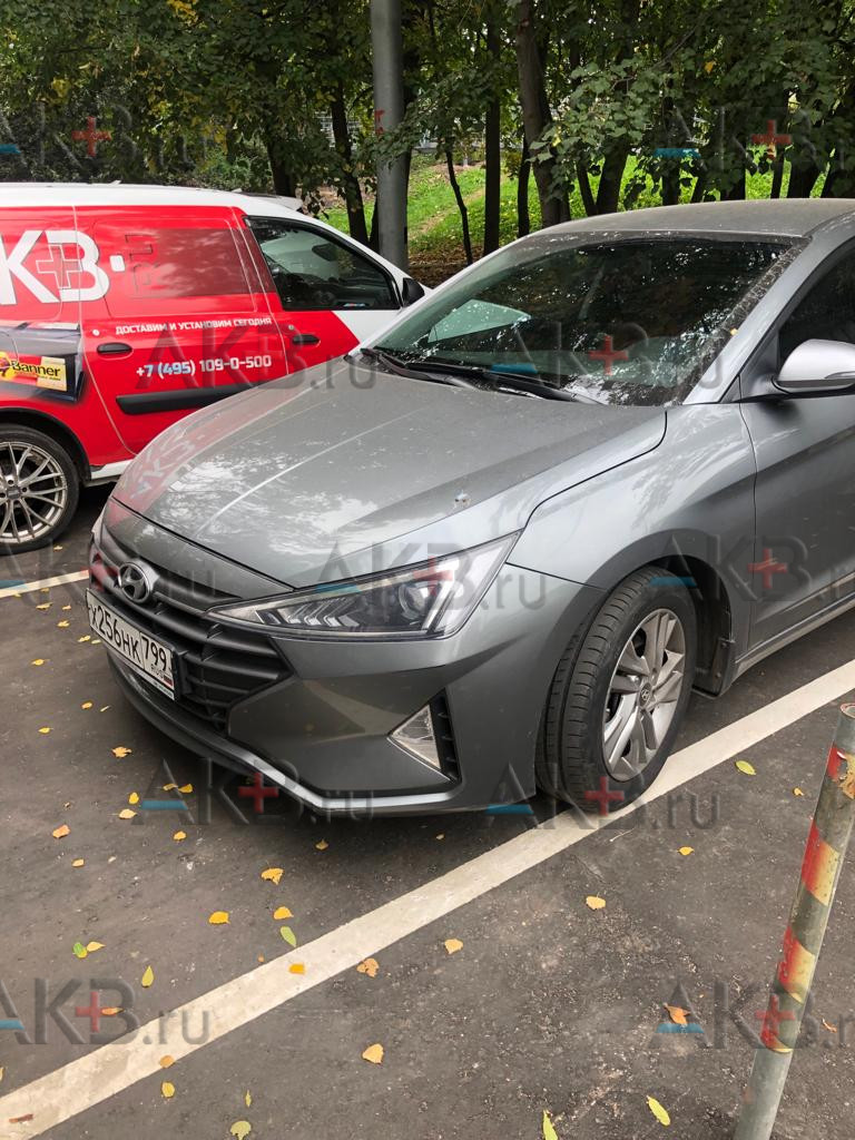 Замена аккумулятора на Hyundai Elantra VI Рестайлинг 2018 - н.в. 1.6 (128 л.с.)