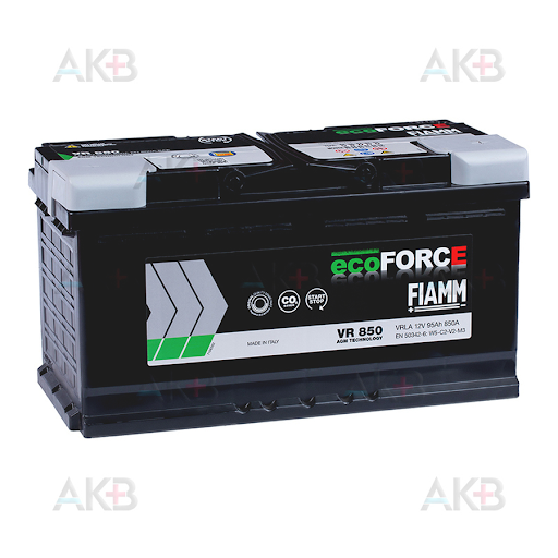 Автомобильный аккумулятор Fiamm Ecoforce AGM 95 Ач 850A обр. пол. (353x175x190) L5 VR850