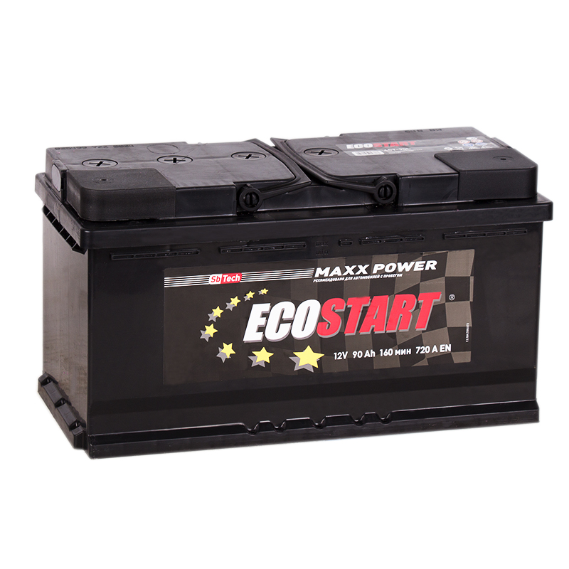 Автомобильный аккумулятор Ecostart 90L (720А 353x175x190)