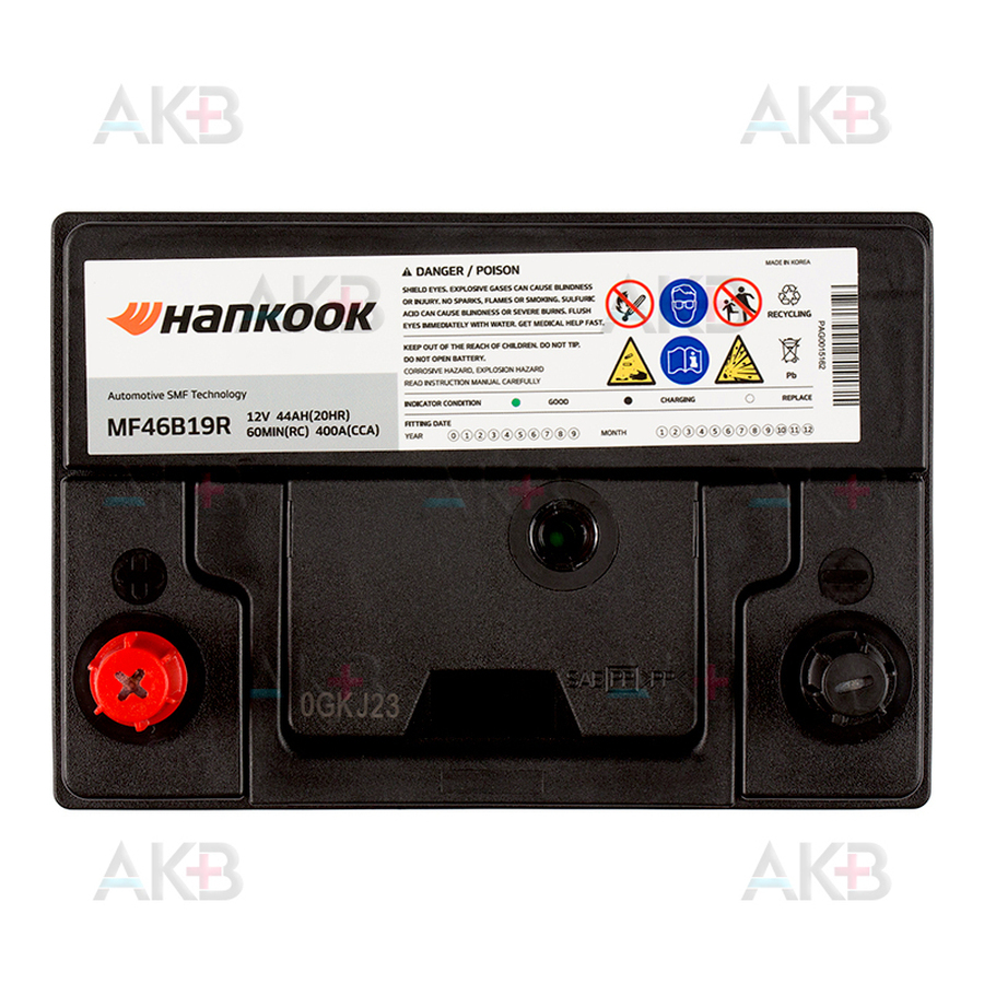 Автомобильный аккумулятор Hankook 46B19R (40L 370 187x127x227)