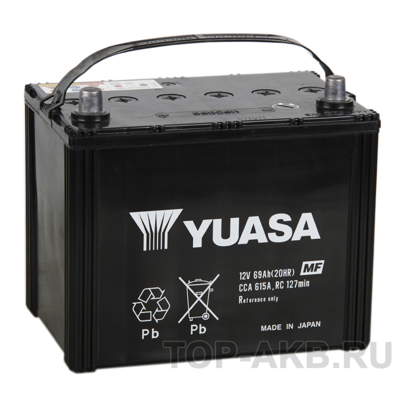 Автомобильный аккумулятор YUASA 85D26R (69L 615A 260x173x225)