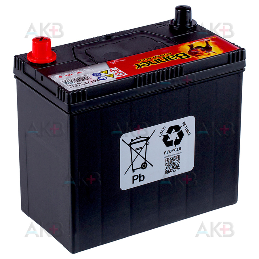 Автомобильный аккумулятор BANNER Power Bull (45 23) 45R 390A 236x126x227