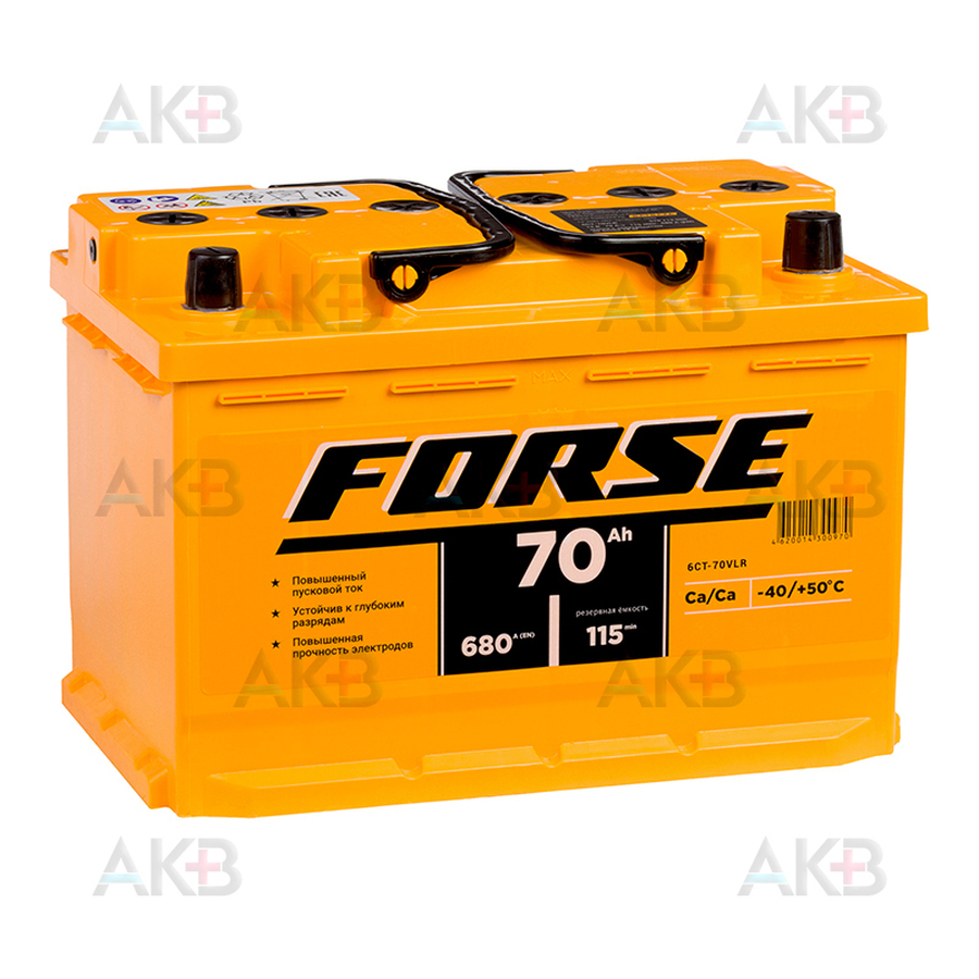 Автомобильный аккумулятор Forse 70R 680A (278x175x190)
