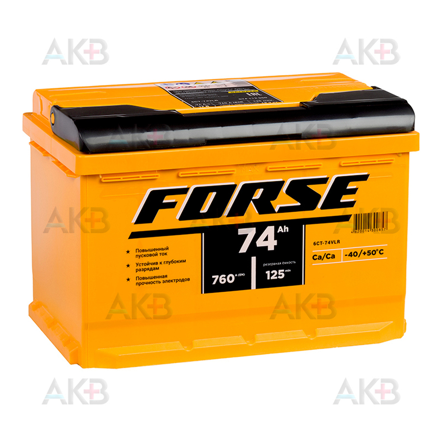 Автомобильный аккумулятор Forse 74R 760A (278x175x190)