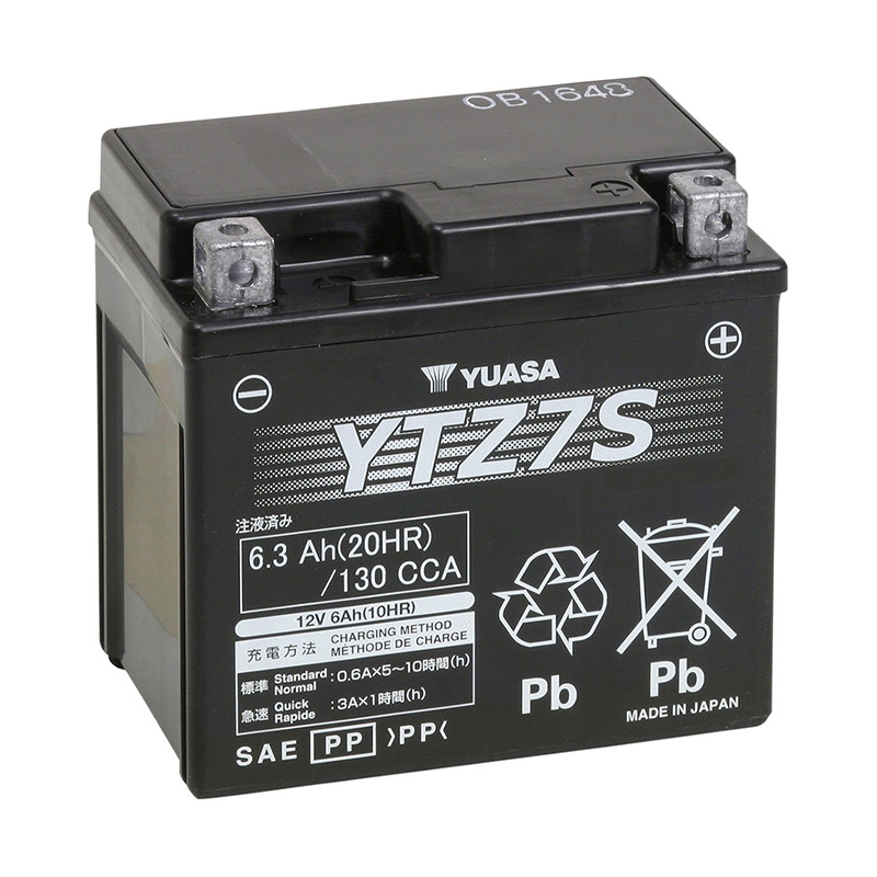 Мото аккумулятор Yuasa YTZ7S - 6 Ач 130А (113x70x105) обр. пол. AGM
