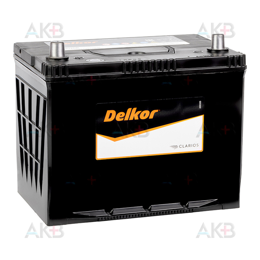 Автомобильный аккумулятор Delkor 80D26R (75L 600A 260x173x225)