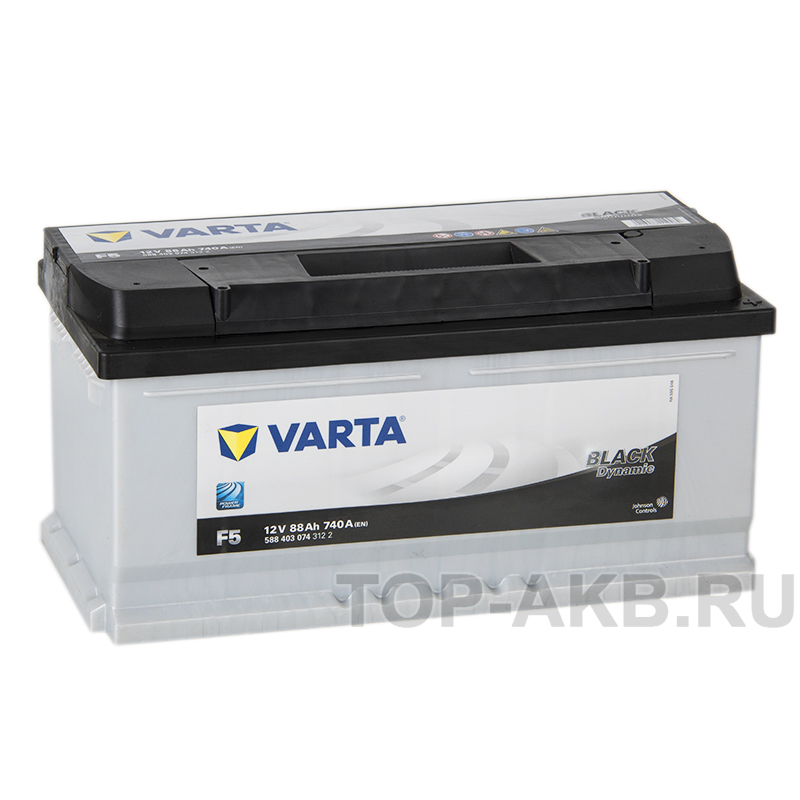 Автомобильный аккумулятор Varta Black Dynamic F5 88R 740A 353x175x175