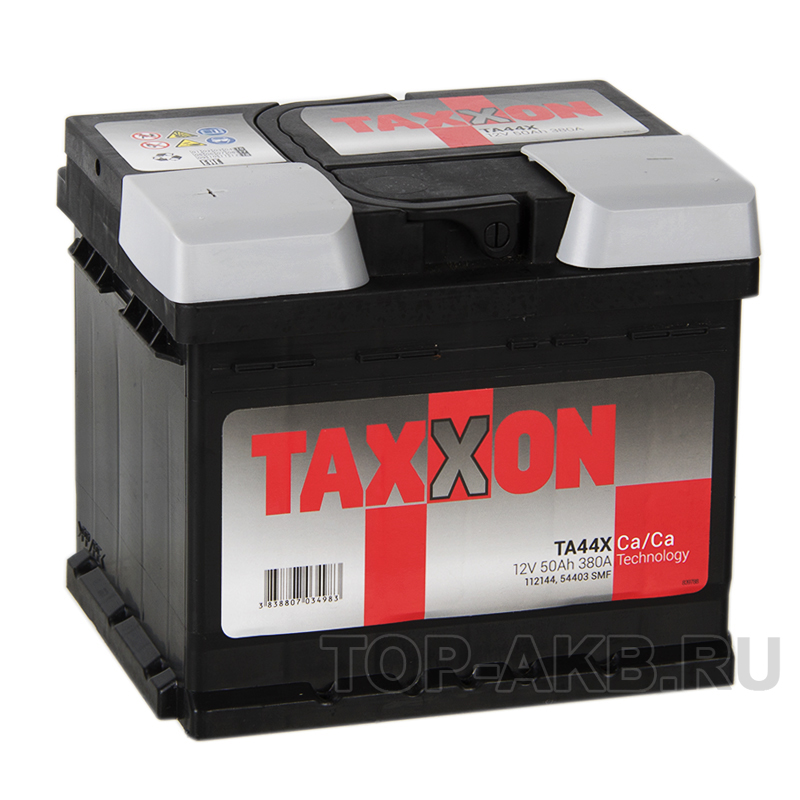 Автомобильный аккумулятор Taxxon 50L низкий 380A (207x175x175) 112144, 54403