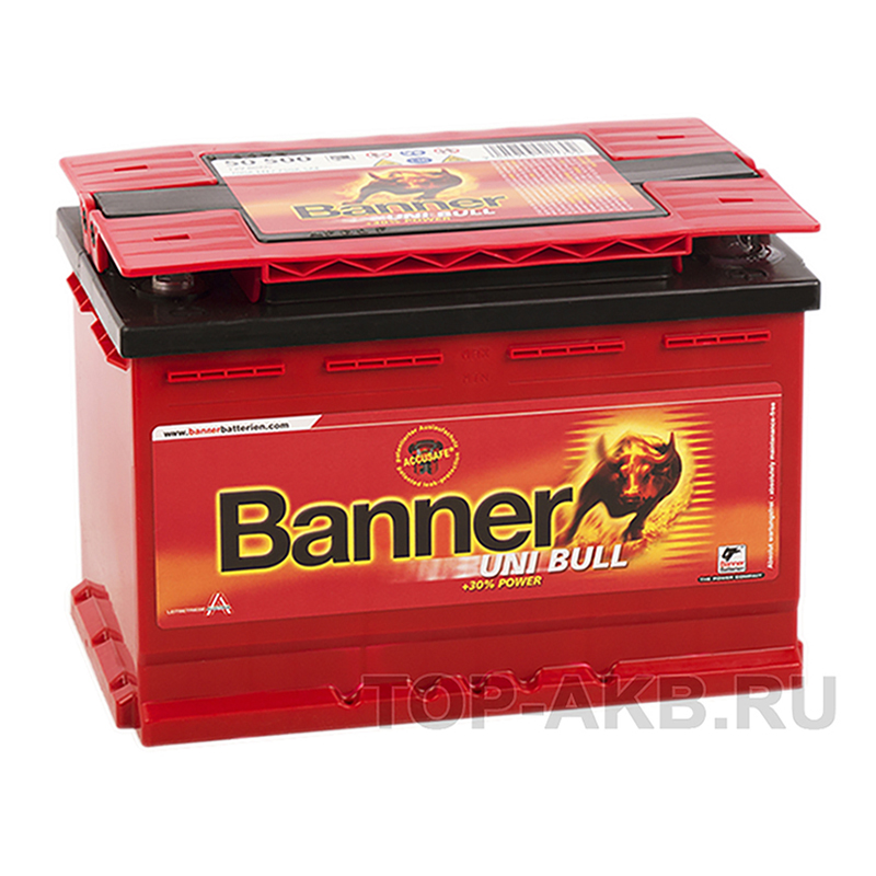 Автомобильный аккумулятор BANNER uni Bull (50 200) 58 450A 241x175x175