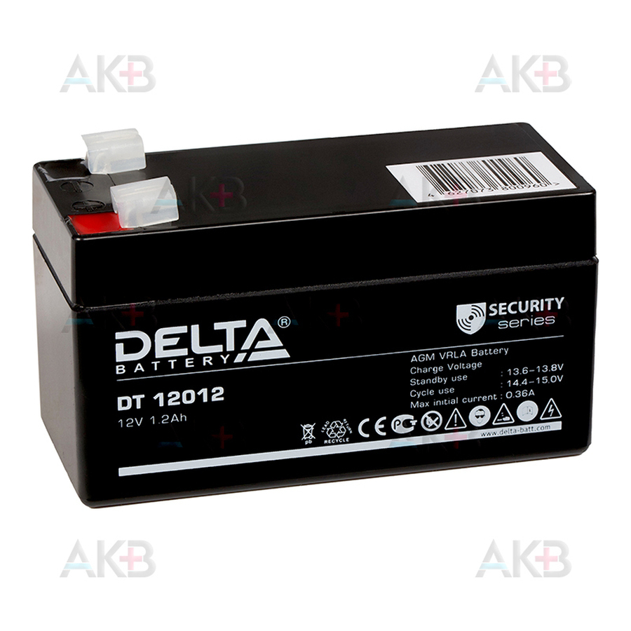 Аккумуляторная батарея Delta DT 12012, 12V 1.2Ah (97x43x52)