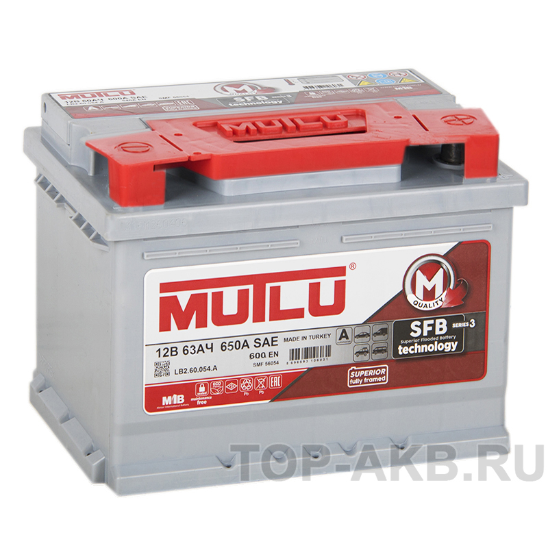 Автомобильный аккумулятор Mutlu Calcium Silver 63R 600A 242x175x190
