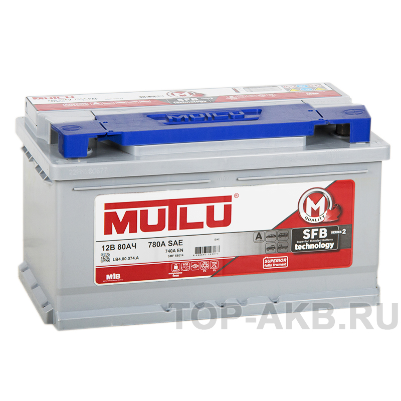 Автомобильный аккумулятор Mutlu Mega 80R низкий 740А (315x175x175) SMF M2