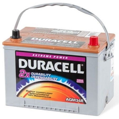 Автомобильный аккумулятор Duracell AGM 75R (AGM34R 775A 261x175x220)