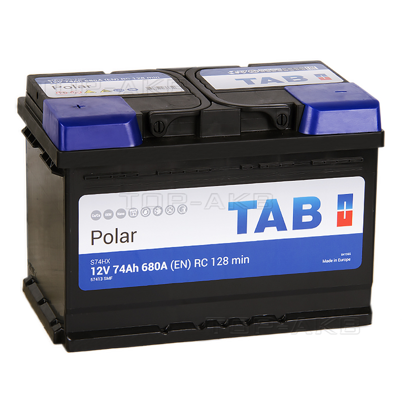 Автомобильный аккумулятор Tab Polar S 74L (680A 278x175x190) 246174, 57413