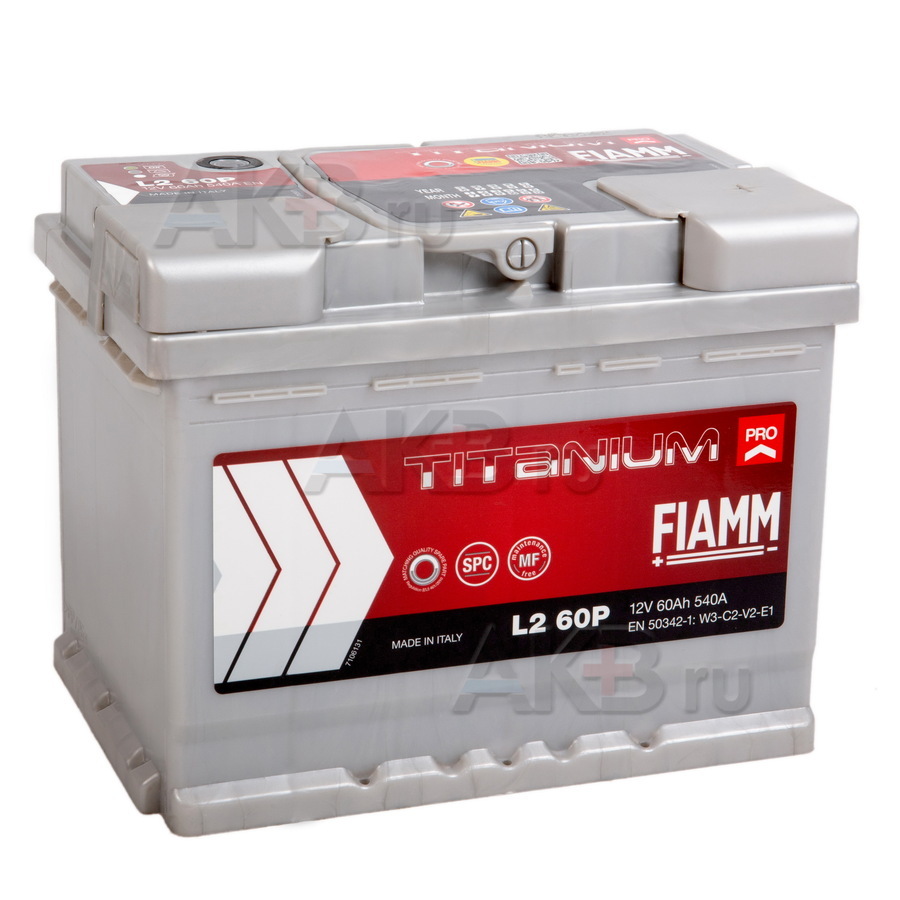 Автомобильный аккумулятор Fiamm Titanium Pro 60 Ач 540A обр. пол. (241x175x190) L2 60P