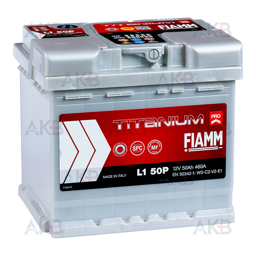 Автомобильный аккумулятор Fiamm Titanium Pro 50R 460A (207x175x190) L1 50P