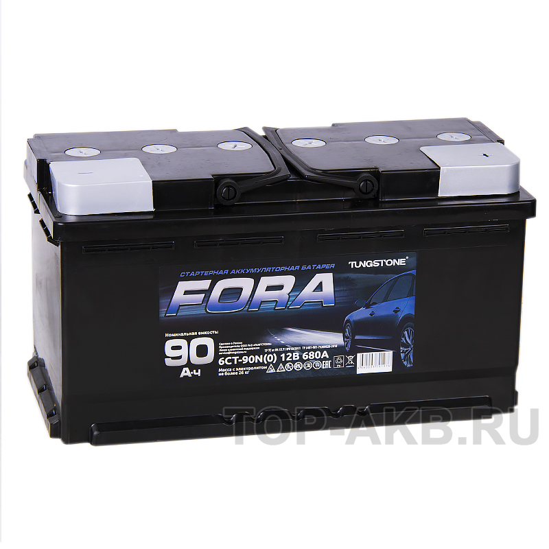 Автомобильный аккумулятор FORA 90R 680А 353x175x190