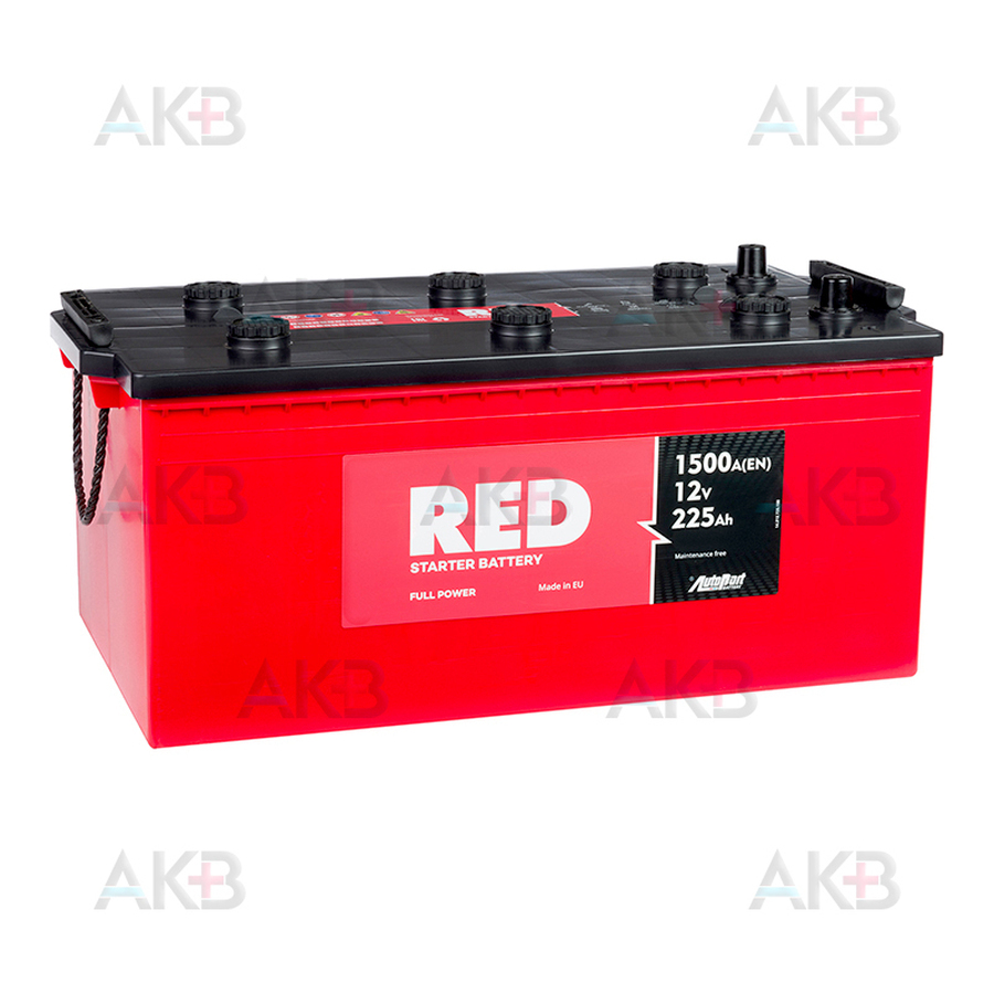 Автомобильный аккумулятор Red 225 euro (1500А 518x273x223)