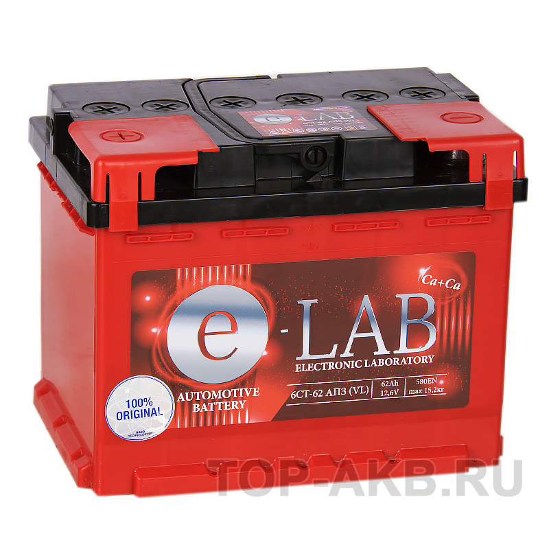 Автомобильный аккумулятор E-LAB 62L 580A (242x175x190)