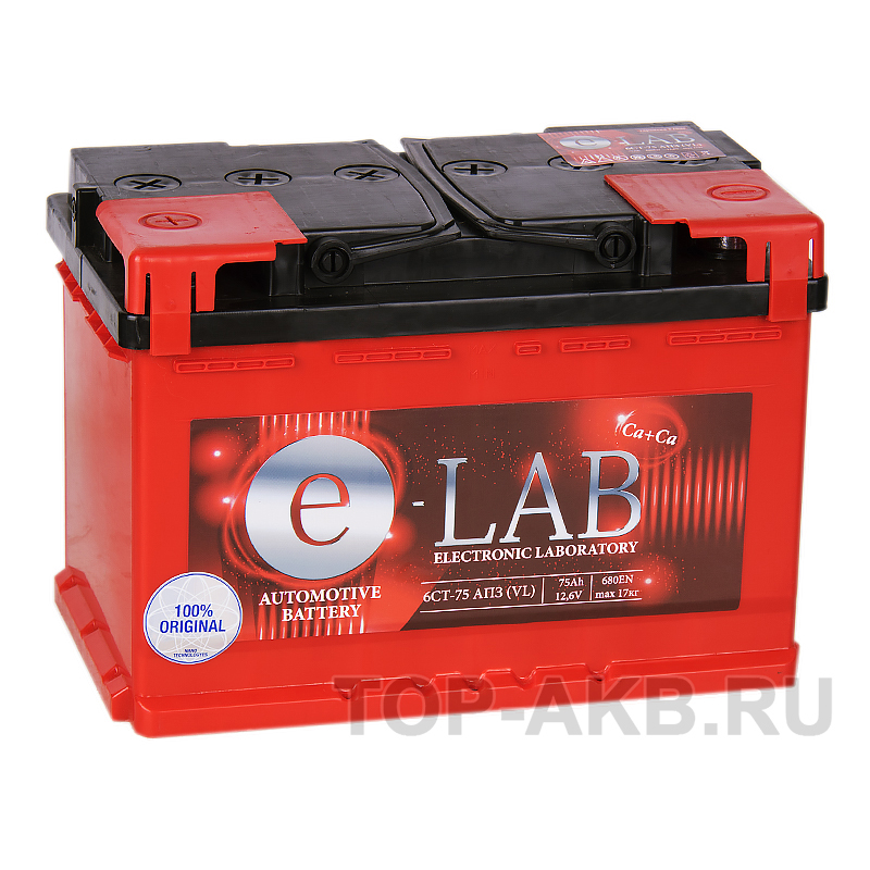 Автомобильный аккумулятор E-LAB 75L 680A (278x175x190)