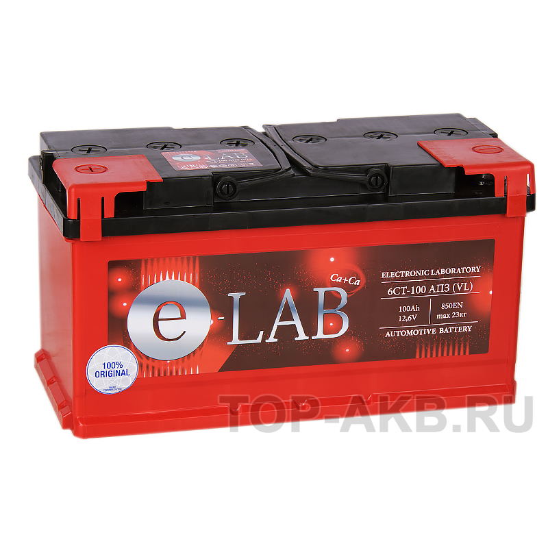 Автомобильный аккумулятор E-LAB 100L 850A (353x175x190)