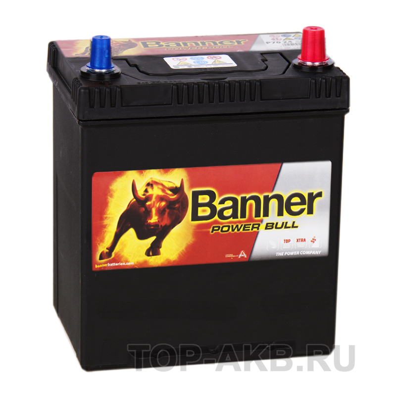 Автомобильный аккумулятор BANNER Power Bull (40 25) 40R 330A 187x137x226