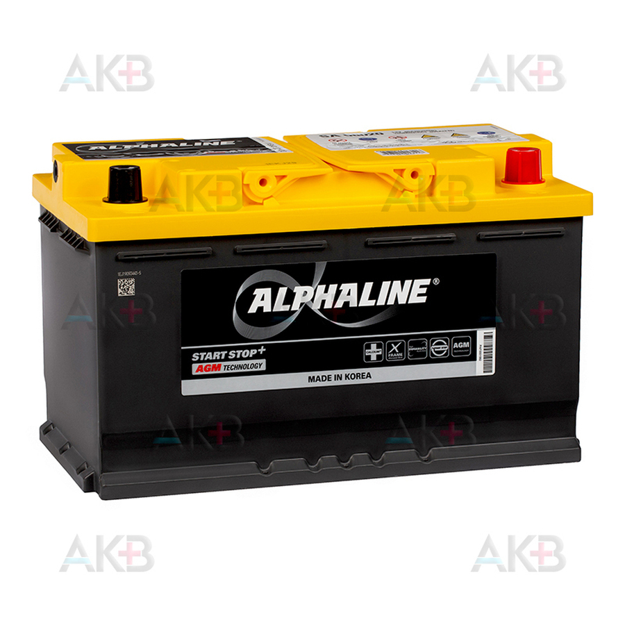Автомобильный аккумулятор Alphaline AGM 80 L4 720A (315x175x190) AX 580800 58020