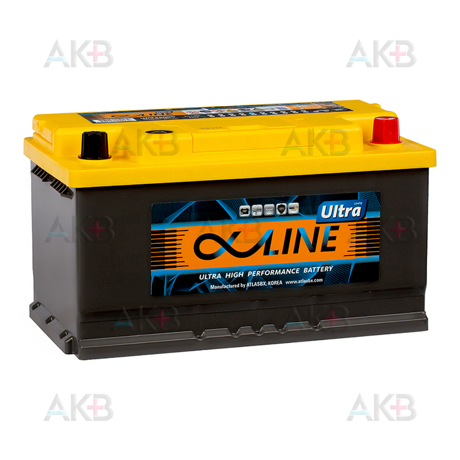 Автомобильный аккумулятор Alphaline Ultra 80SR 80R 800A (315x175x175) 58000