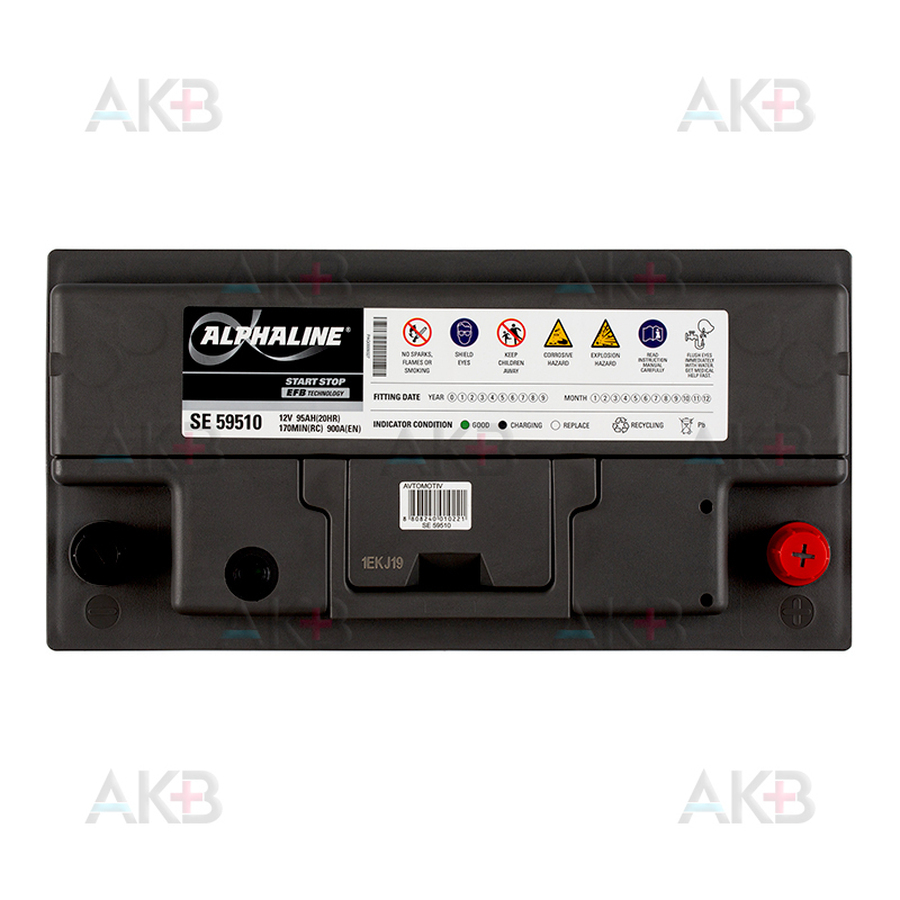 Автомобильный аккумулятор Alphaline EFB 95R (900A 353x175x190) SE 59510 Start-Stop