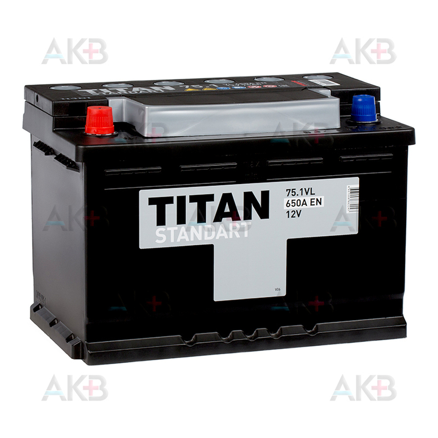 Автомобильный аккумулятор Titan Standart 75L 650A 278x175x190