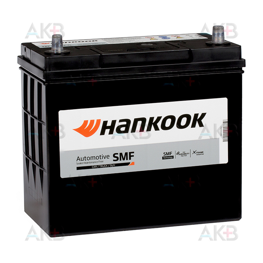 Автомобильный аккумулятор Hankook 55B24L (45R 430 238x129x227)
