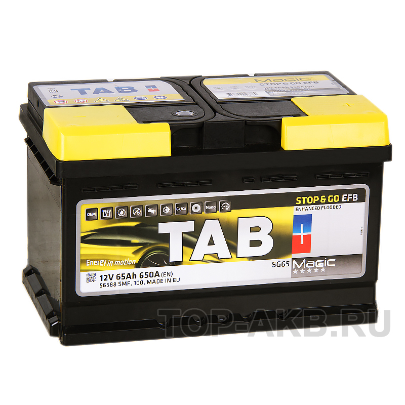 Автомобильный аккумулятор Tab EFB Stop-n-Go 65R (650A 278x175x175) 212065 56588