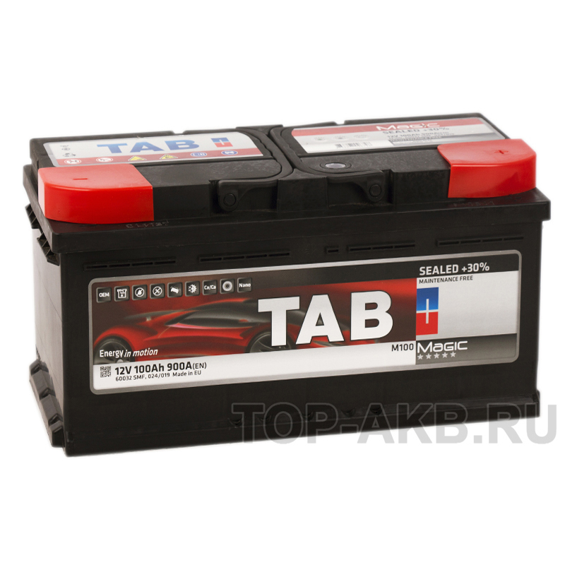 Автомобильный аккумулятор Tab Magic 100R (900A 353x175x190) 189800 60044