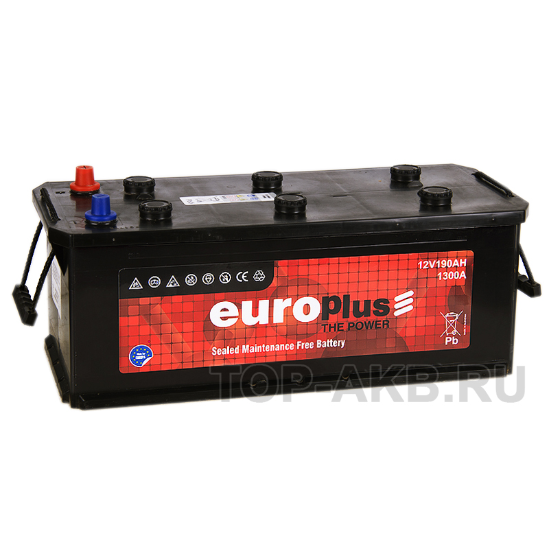Автомобильный аккумулятор Europlus 190 евро 1300A (524x239x240)111090