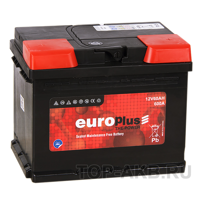 Автомобильный аккумулятор Europlus 60R 600A (242x175x190) 111060