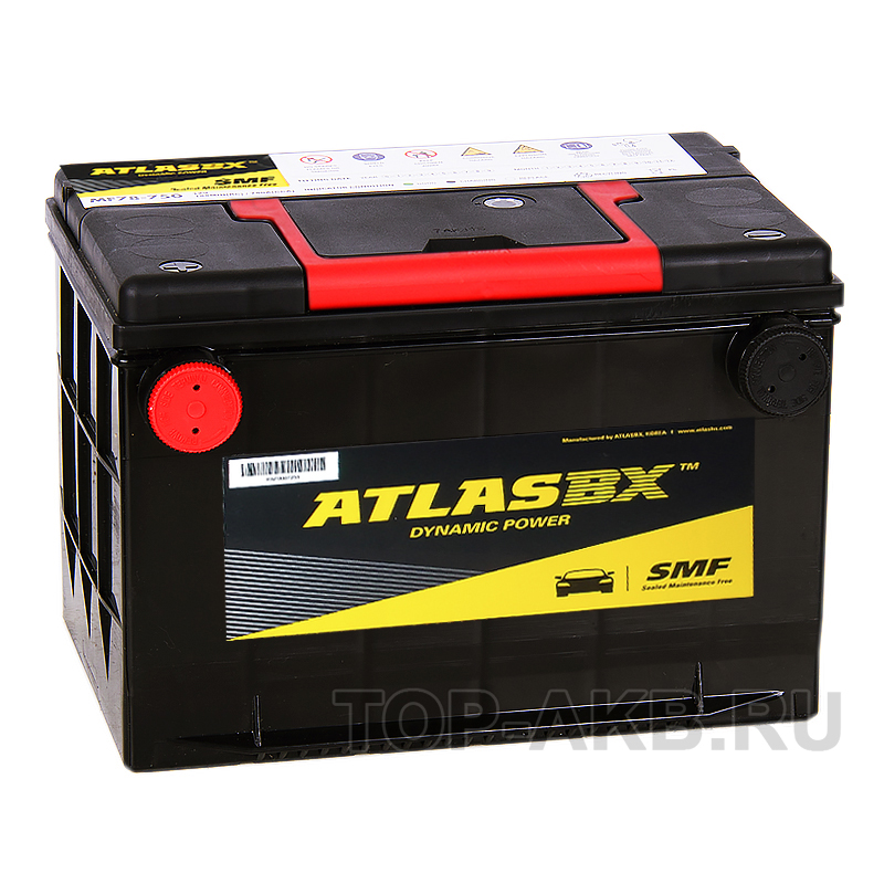 Автомобильный аккумулятор Atlas Dynamic Power MF78-750 (85L 750A 260x171x200) боковые клеммы