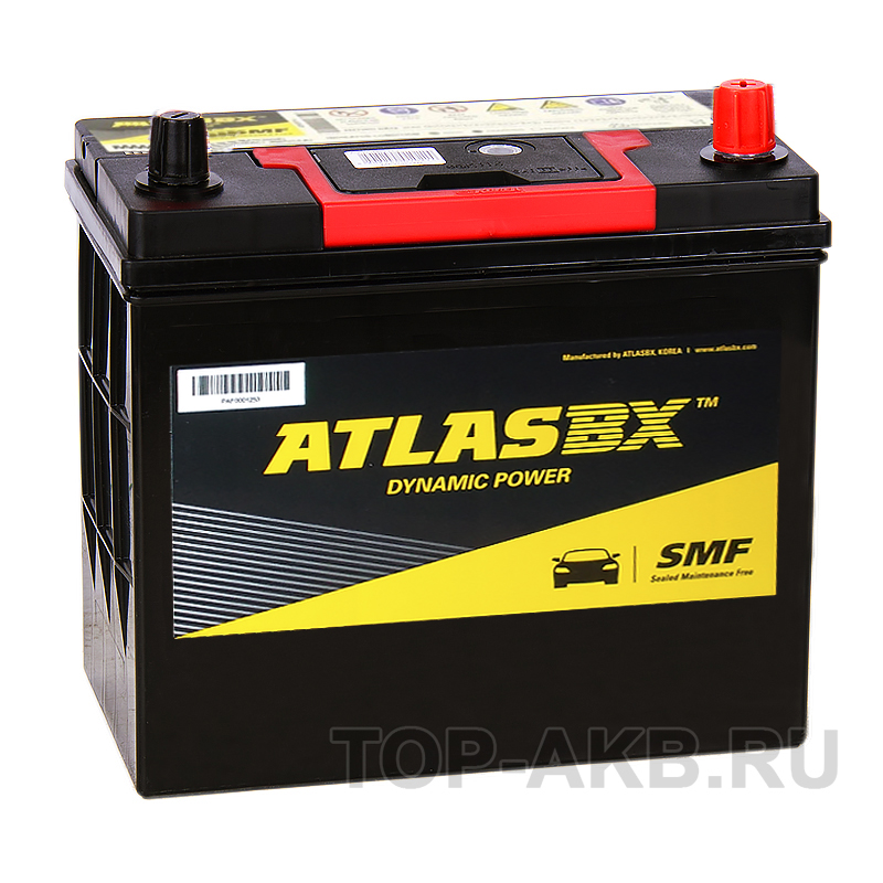 Автомобильный аккумулятор Atlas Dynamic Power MF55B24L узкие кл. (45R 430A 237x127x222)