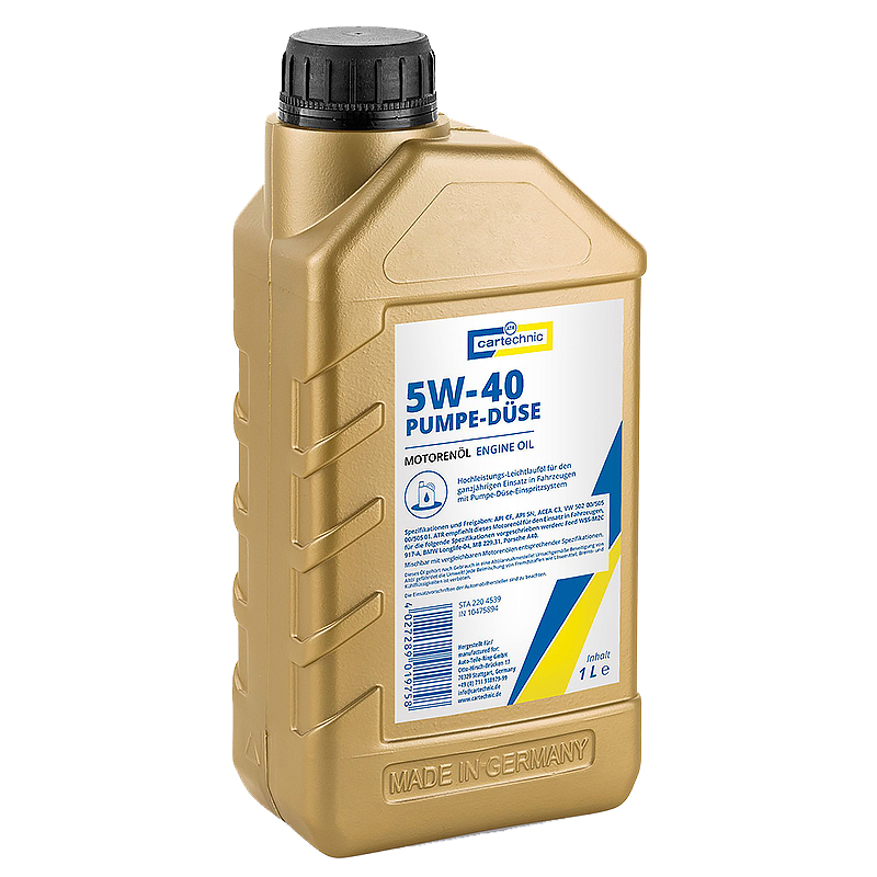 Грузовой аккумулятор Cartechnic 5W-40 1L (4027289019758) дизель VW 502.00